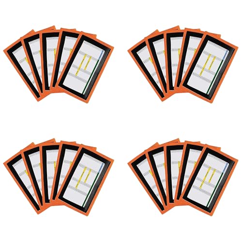 QB Playbook Wristband - Football Quarterback Play Wristbands for Adult and Youth - Wrist Coach for All Sports with 3 Compartments - color: Orange, size: Youth, 20-Pack