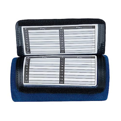 5 Pack Youth Quarterback Wristband - Triple Windows QB Wristband - 3 Playsheet Compartments- Great for Football, Baseball, All Sports(Youth, 5 Pack) - color: Navy Blue