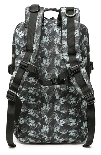 Wotony Military Tactical Backpack for Men Waterproof Daypack 3 Day Assault Pack Molle Bag with Water Bottle Holder - color: Gray Maple Leaf, size: 25L