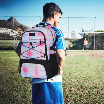 Goloni Soccer Backpack,Basketball Backpack with Ball Compartment & Shoe Compartment,Backpack for Basketball,Soccer - color: Dyeing