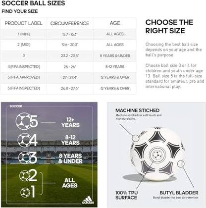 adidas Unisex-Adult Tango Glider Soccer Ball - size: 4