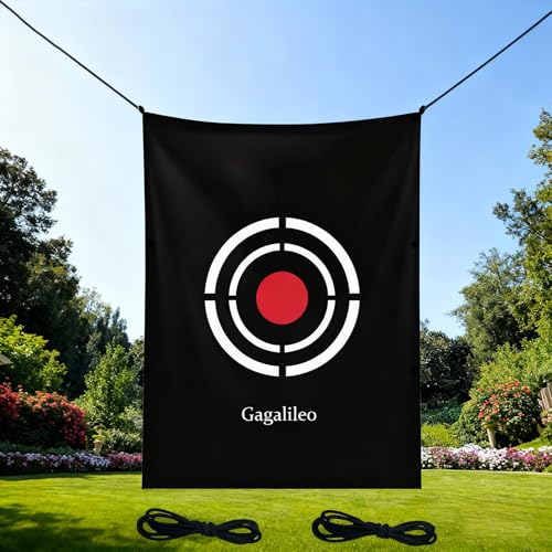 Gagalileo Golf Target Cloth: Protective Net Portable Easy Setup with Ropes Indoor Outdoor Practice All Golfers Training Accuracy for Backyard Garage - color: Black, size: 5X3FT