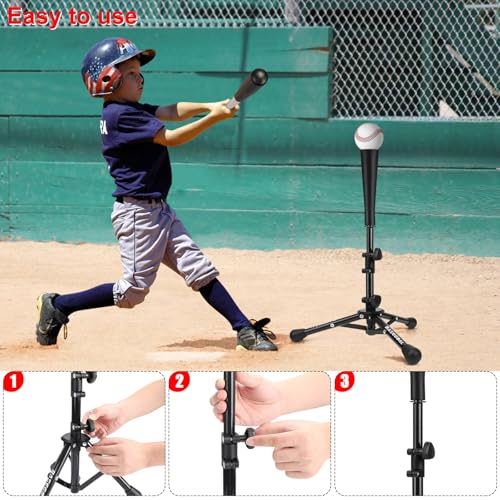 BaseGoal Baseball Tee for Kids,Youth Stand Set,Teeball Set,Youth Baseball,Softball Batting Tee Set,Easy Adjustable Height - style: Kids Baseball Tee-B