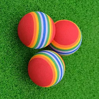 Medsuo 20pcs Practice Golf Balls Golf Training Balls Garden Soft Foam Elastic Golf Balls for Indoor/Outdoor Golf Practice - Red and Blue