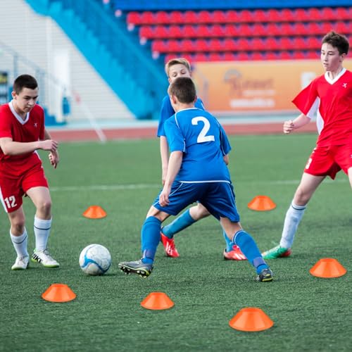 60 Pack Mini Soccer Cones–Mini Disc Cones for Agility Training,Soccer,Football,Sports Drills,Field Markers,Cones Sports Equipment,Portable Stackable Mini Cones with Carry Bag