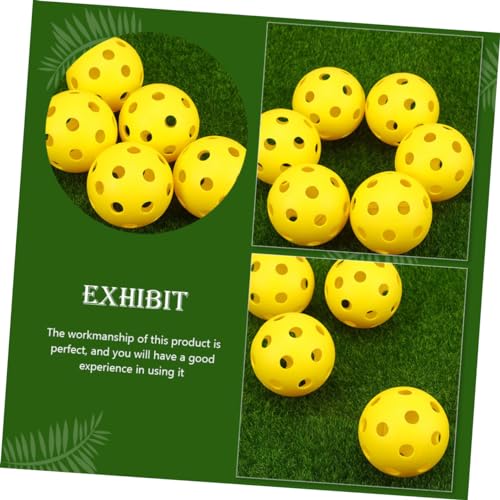 Yardwe Golf Ball Indoor Practice Balls Golfing Hollow-Out Balls Golfing Practice Tools Balls for Golfing - color: Yellow