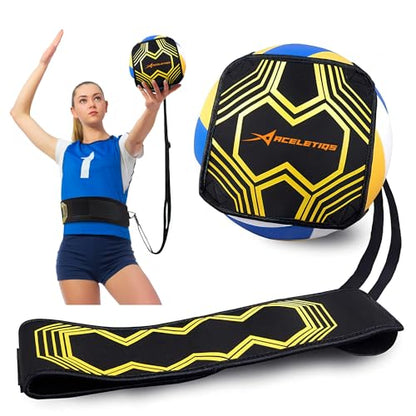 Solo Volleyball Trainer 4-in-1 Rebounder Set for Serving, Spiking, Setting & Passing - Gift for Beginners & Experts