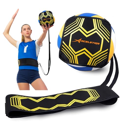 Solo Volleyball Trainer 4-in-1 Rebounder Set for Serving, Spiking, Setting & Passing - Gift for Beginners & Experts