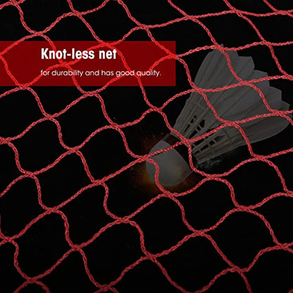 Badminton Net, Foldable Polypropylene 21ft Wide for Backyards Parks Beach Lawn, Outdoor Indoor Volleyball Badminton Tennis Replacement Net