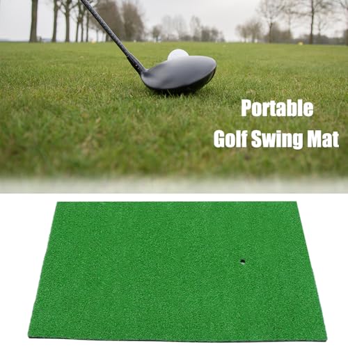 Golf Hitting Mat -32 x 20 inch Artificial Turf, SBR Foam Bottom with Rubber Tee for Swing Practice, which is an Indoor-Outdoor Chipping mat