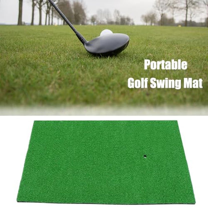 Golf Hitting Mat -32 x 20 inch Artificial Turf, SBR Foam Bottom with Rubber Tee for Swing Practice, which is an Indoor-Outdoor Chipping mat