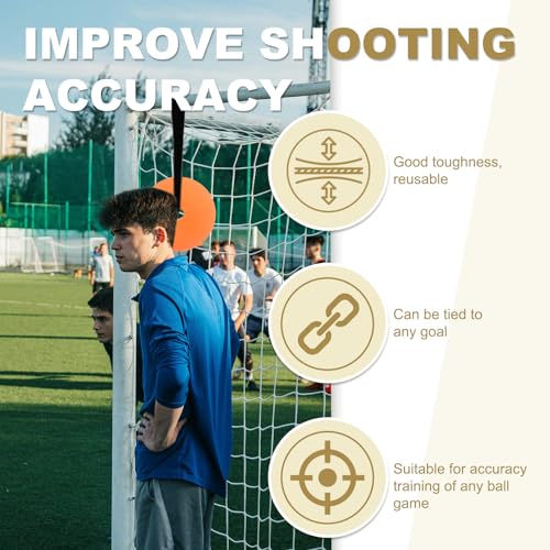Soccer Targets for Goal, Training Equipment for Football Hockey Lacrosse - Goal Target Discs & Adjustable Straps, Football Shooting Aiming Agility Practice Game