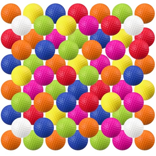 Junkin 80 Pcs Foam Golf Balls Practice Balls Realistic Feel and Flight Sport Training for Indoor or Outdoor Backyard Golf Training