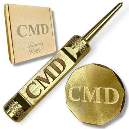 Personalized Golf Ball Marker & Golf Divot Tool - Solid Brass, 100% USA-Made Custom Golf Accessories for Men and Perfect Gifts for Golfers - style: No Bottle Opener