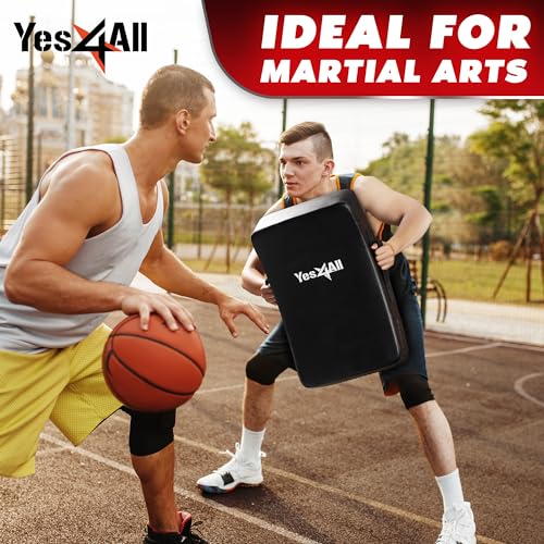 Yes4All Blocking Pad, Solid Rivets & Durable Leather Shield Pads, American Football. Basketball Training Equipment, Football Blocking Pads - Ideal for Martial Arts, Contact Drills, Sparring, Karate