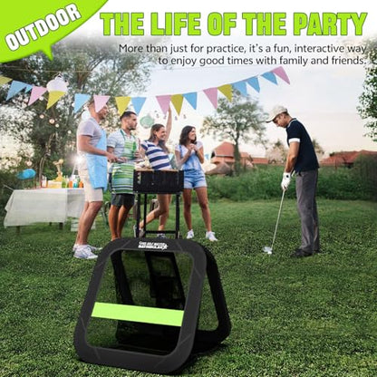Golf Chipping Practice Net Backyard Driving Golf Accessories for Men Gift, 1 Pack - style: 2 in 1 Golf Net