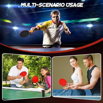 Ping Pong Paddles, Ping Pong Paddles Set of 2, Includes Paddles and Balls, Table Tennis Rackets Set Suitable for Beginners and Professionals