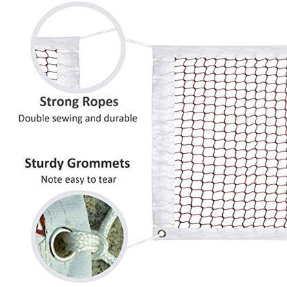 Glodwheat Badminton Net Sports Outdoor Indoor Fitness Badminton Pickleball Replacement Net for Backyard Beach Garden (20 FT x 2.5 FT)