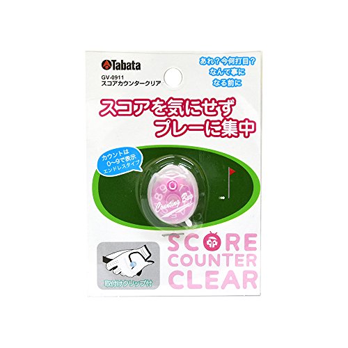 Tabata Golf Stroke Counter, Transparent, GV-0911 (Pink (SP))