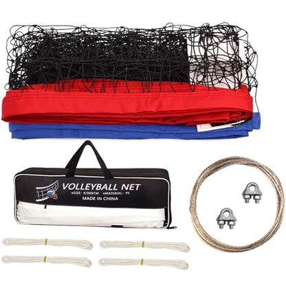 Beach Volleyball Net Outdoor - 31x3Ft Professional, Heavy Duty Portable, Adjustable Durable Design, Easy Setup System | Backyard Pool Beachs Court for Backyard Pool Beach Court