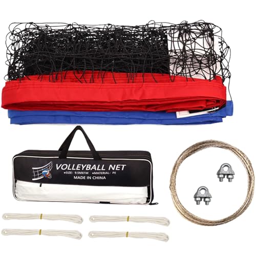 Beach Volleyball Net Outdoor - 31x3Ft Professional, Heavy Duty Portable, Adjustable Durable Design, Easy Setup System | Backyard Pool Beachs Court for Backyard Pool Beach Court