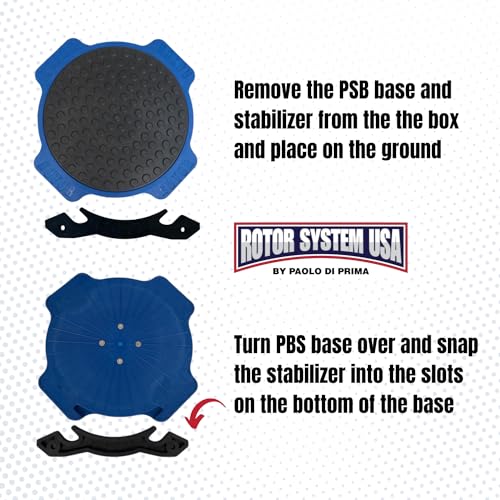 Swing Perfecting Batting Trainer for Softball and Baseball Back Foot Rotation Power Hitter Plate Training Equipment - All Ages