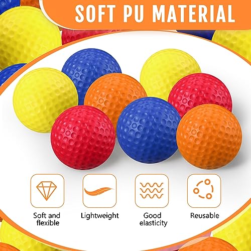 Junkin 80 Pcs Foam Golf Balls Practice Balls Realistic Feel and Flight Sport Training for Indoor or Outdoor Backyard Golf Training