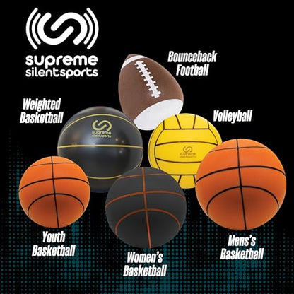 Bounceback Football | Quiet Indoor Foam Solo Catch Ball with Noise Reduction for Training & Playing, Boys & Girls, Never Shrunken | Brown, Game Size-20" Circumference (1 Pack)