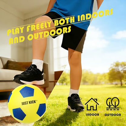 SRG Silent Foam Soccer Ball – Airless Indoor House Ball for Quiet Training, Soft Durable Foam Design, Multi-Use for Dribbling Practice, Gift for Soccer Fans, Sizes 3/5 / 7