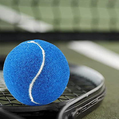 URBEST Tennis Ball 12 Packs Training Tennis Balls Practice Balls for Novice Player, Pet Dog Playing Balls with Mesh Carry Bag - color: Navy Blue