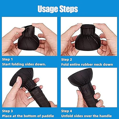 VCISPOK Pickleball Ball Retriever, Silicone Picker On Paddles, Easy Accessory to Pick Up Balls Without Bending Over, Fits Any Paddles - color: Black-1 Pack