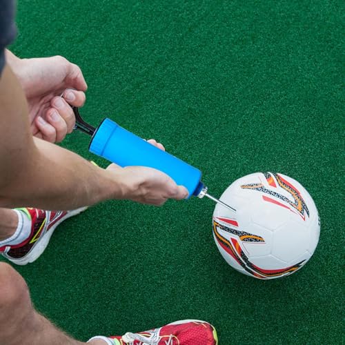 Sports Ball Air Pump - Compact Inflator with Needle for Football Soccer Volleyball | Manual Hand Pump for Gym, Outdoor Recreation, and Exercise Balls, Convenient and Portable Design 6.69x1.38 in