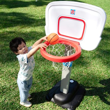 Grow’n Up® Basketball Stand, Sturdy & Durable, Kids Shoot Hoops, Basketball Games, Easy Assembly, Adjustable Heights, Ages 1.5+ - color: Grey