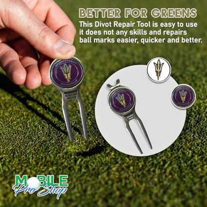 Divot Repair Tool Removable Magnetic Ball Marker-Best Divot Fixer - style: ARIZONA STATE SUN DEVILS