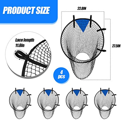 Lenwen Soccer Goal Target Net Top Bins Training Equipment 23 in Soccer Target for Goal Training Easy to Attach Detach Ball Top Bin for Football Shooting Accuracy Practice Equipment Trainer Gift