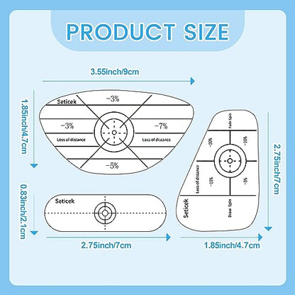 Seticek Golf Impact Tape Labels ｜Self-Teaching Sweet Spot and Consistency Analysis ｜ Improve Golf Swing Accuracy and Distance - color: 150PC-RIGHT HANDED GOLFER