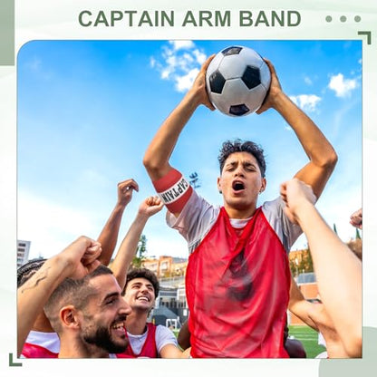 Captain Armbands, Soccer Captain Armband Elastic Adjustable Leader Band Team Sport Bands - color: Pink, size: 8.3"
