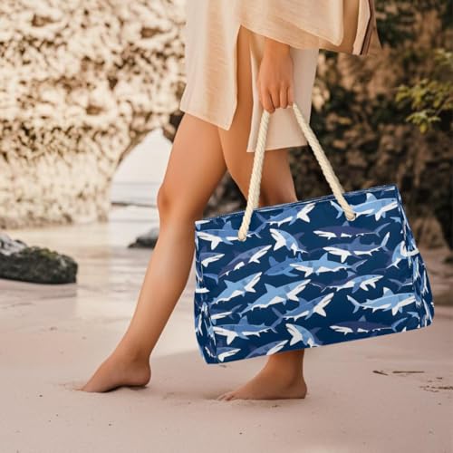 Beach Bag Waterproof Sand-proof Canvas Tote Lightweight Shoulder Bag Suitable for Family outdoor travel - color: C5