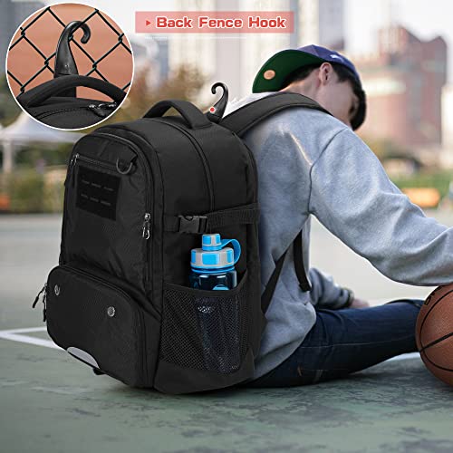 Basketball Bag, Soccer Backpack with Ball Compartment & Shoe Compartment for Basketball, Soccer, Volleyball Sports