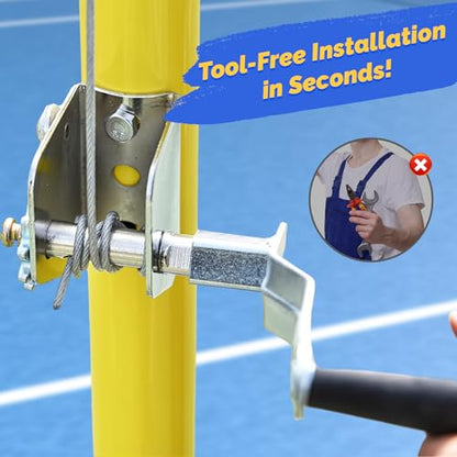 Vaveren Tensioner Handle Accessory Replacement, Easy Installation Tensioning Device Handle Hand Crank for Volleyball Pole Driveway