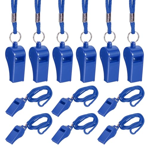 Whistles with Lanyard, Training Sports -Fitting for (Coaches/Referee/Outsides/Team Events) - color: Blue