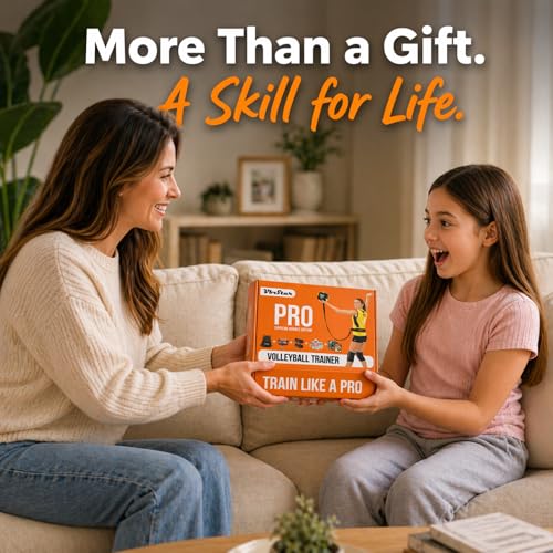 Volleyball Training Equipment Aid - Practice Your Serving, Setting & Spiking with Ease, Great Solo Serve & Spike Trainer for Beginners & Pro, Perfect Volleyball Gift - style: VbStar Pro