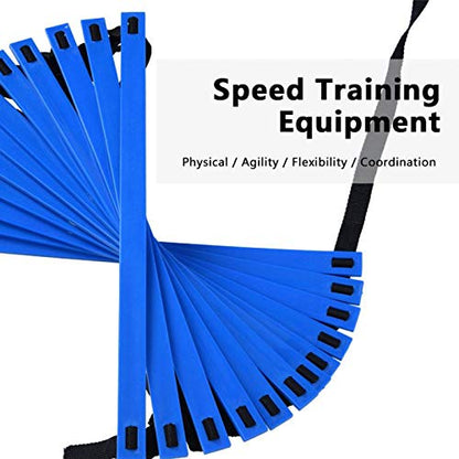 VGEBY1 Speed & Training Ladder, 19Ft Flat Ladder Training Ladder Speed Flat Rung with Carrying Bag for Football Training(Blue)