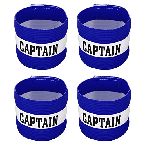 PATIKIL Captain's Armband, Pack Elastic Arm Band for Soccer Team Training - color: Blue