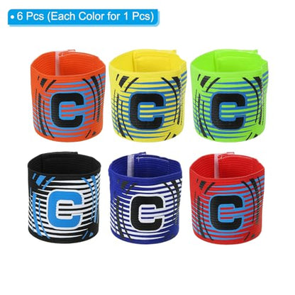 PATIKIL Captain Armband, 5 Pack Adjustable Elastic Soccer Captain's Arm Band for Outdoor Football Training Team, 5 Colors