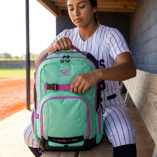 Rawlings | The Journey Player's Backpack Equipment Bag | Baseball/Softball | Multiple Colors - color: Dark Green
