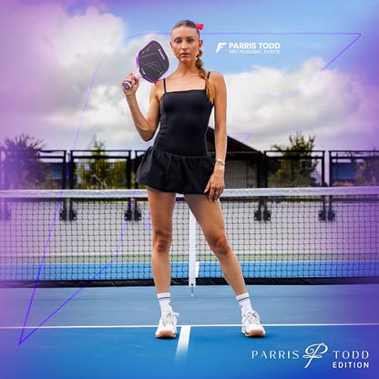 Franklin Sports PRO Pickleball Paddles – C45 Carbon Fiber Series - Official USAP + UPA Approved – Pro Player Design - color: Parris Todd | Lilac, size: 13.25 mm