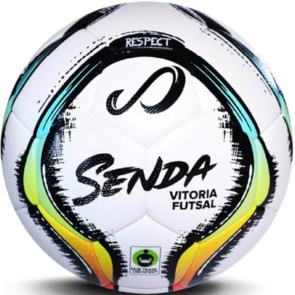Senda Vitoria Premium Match Futsal Ball, Fair Trade Certified - color: Red/Light Blue, size: Size 3