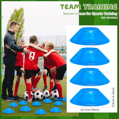 12 Pcs Mini Soccer Cones for Sport Agility Disc Cones Soccer Training for Agility Drills Sports Football