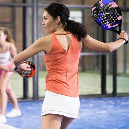 Padel Racket Carbon Fiber Surface with EVA Memory Flex Foam Core Lightweight Padel Racquet